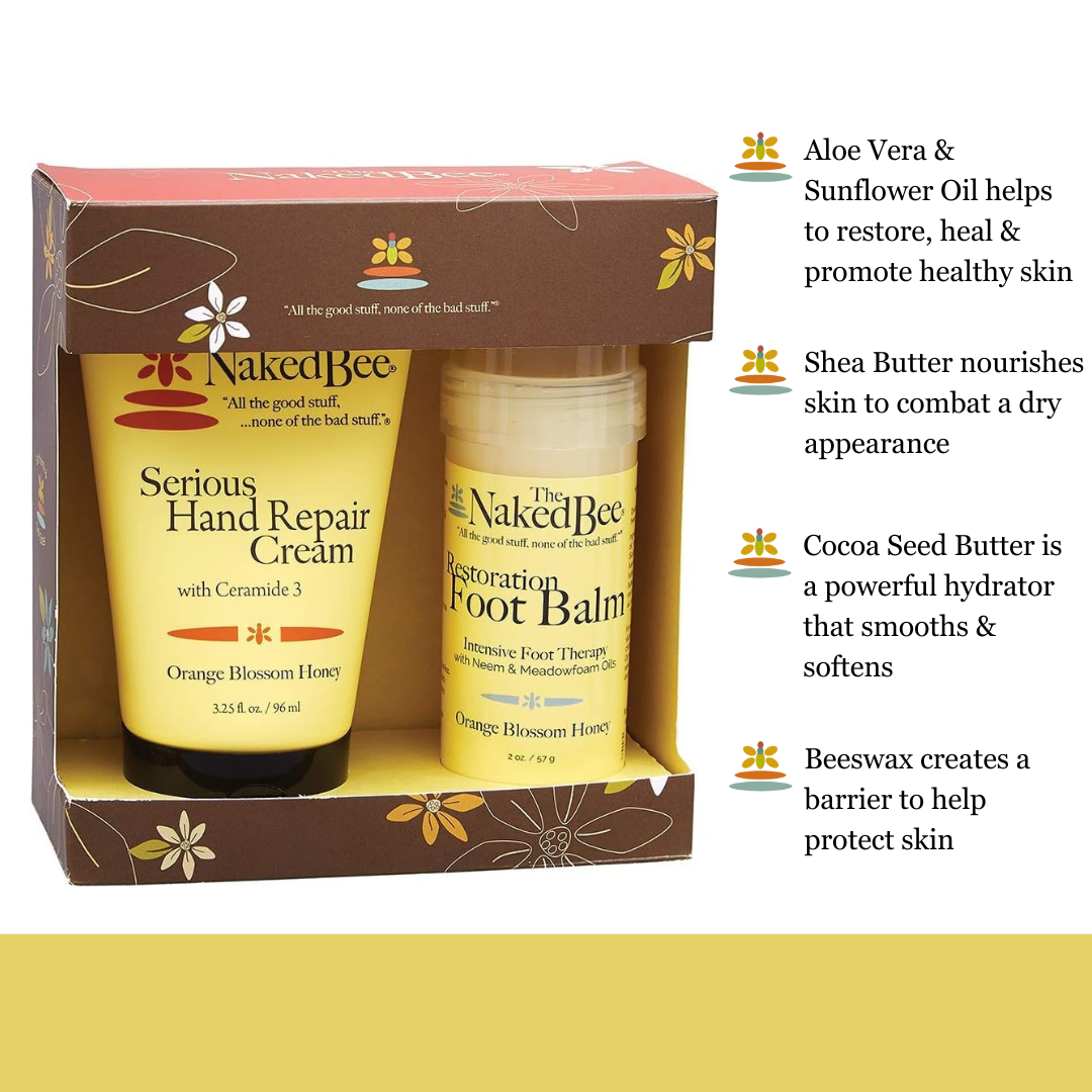 The Naked Bee - Hand & Feet Giftset - Orange Blossom Honey
