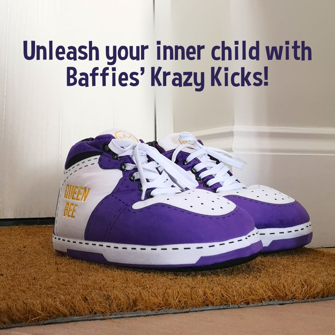 Baffies Krazy Kicks - Queen Bee Slippers - Large