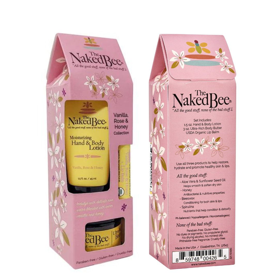 The Naked Bee - Gift Collection - Vanilla, Rose & Honey