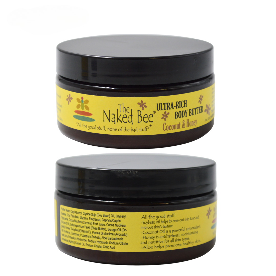 The Naked Bee - Ultra Rich Body Butter 8oz - Coconut & Honey
