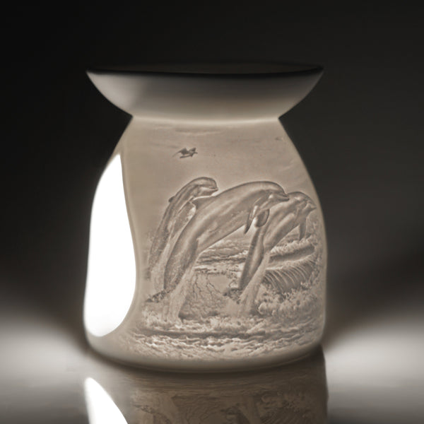 Cello - Porcelain Tealight Wax Melt Burner - Dolphin
