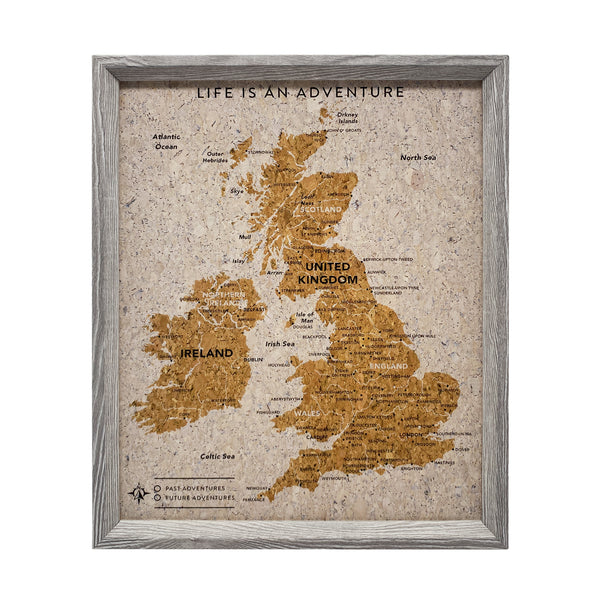 Splosh - Travel Map - UK & Ireland Desk - Grey