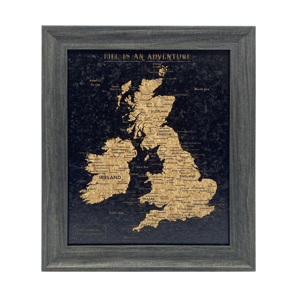 Splosh - Travel Map - UK & Ireland Desk - Black