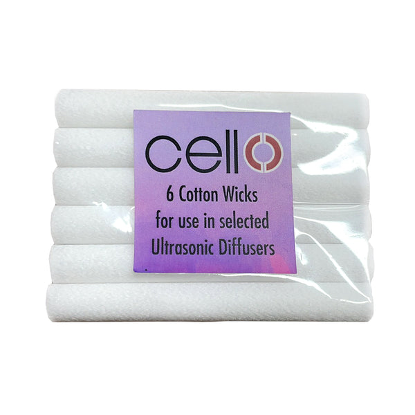 Cello - 6 Cotton Wicks for Ultrasonic Diffusers For Trains Only