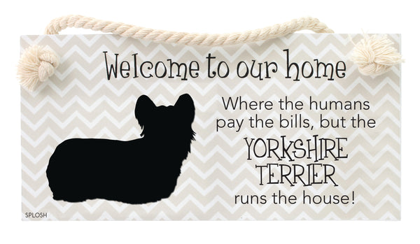 Splosh Precious Pets Hanging Sign - Yorkshire Terrier