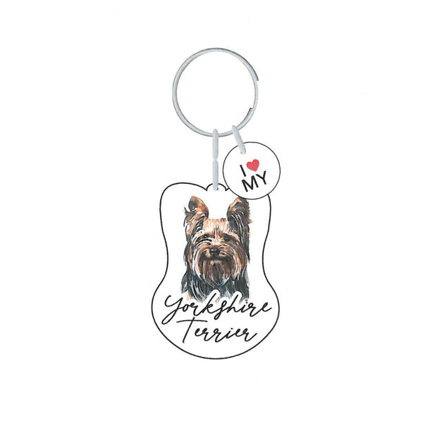 This cute Yorkshire Terrier Keychain is the perfect way to celebrate your love for your pet! Whether for yourself of as a gift for the ultimate dog lover. This Keychain is one of 32 dog breeds featured in the Pets Keyring collection.
Dimentions Approx: 5.5 x 4 x 01
