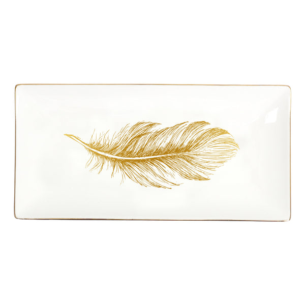 Splosh Tranquil Small Platter - Gold Feather
