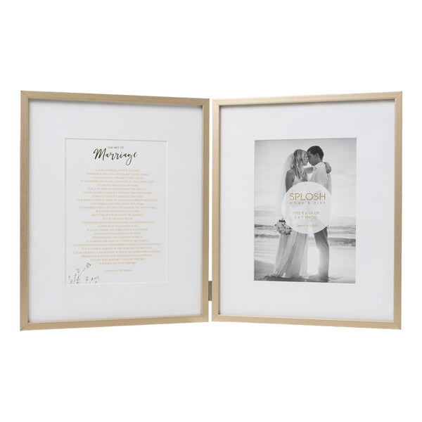 Celebrate love in style with this Art of Marriage Frame from the Splosh Wedding Range. With space for 2 images, this frame is the perfect keepsake for any newlywed couple.