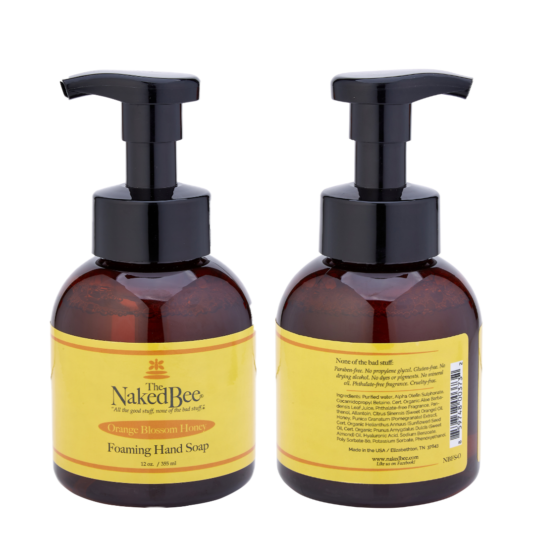 The Naked Bee Foaming Hand Soap 12oz-   - Orange Blossom Honey