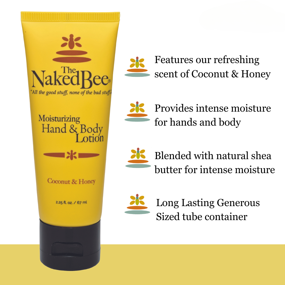 The Naked Bee - Hand & Body Lotion 2.25oz - Coconut & Honey