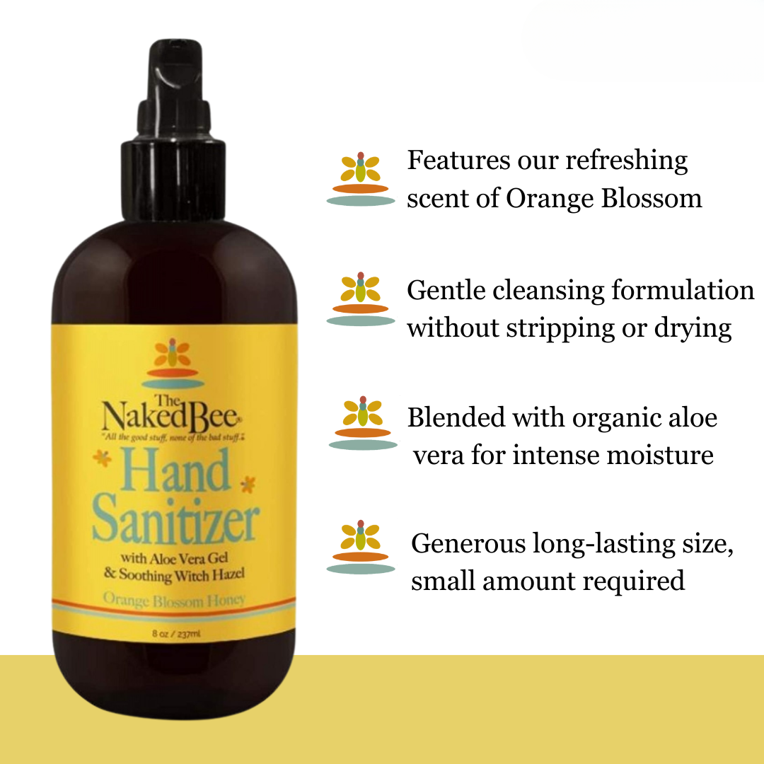 The Naked Bee - Orange Blossom Honey - Hand Sanitiser 8oz