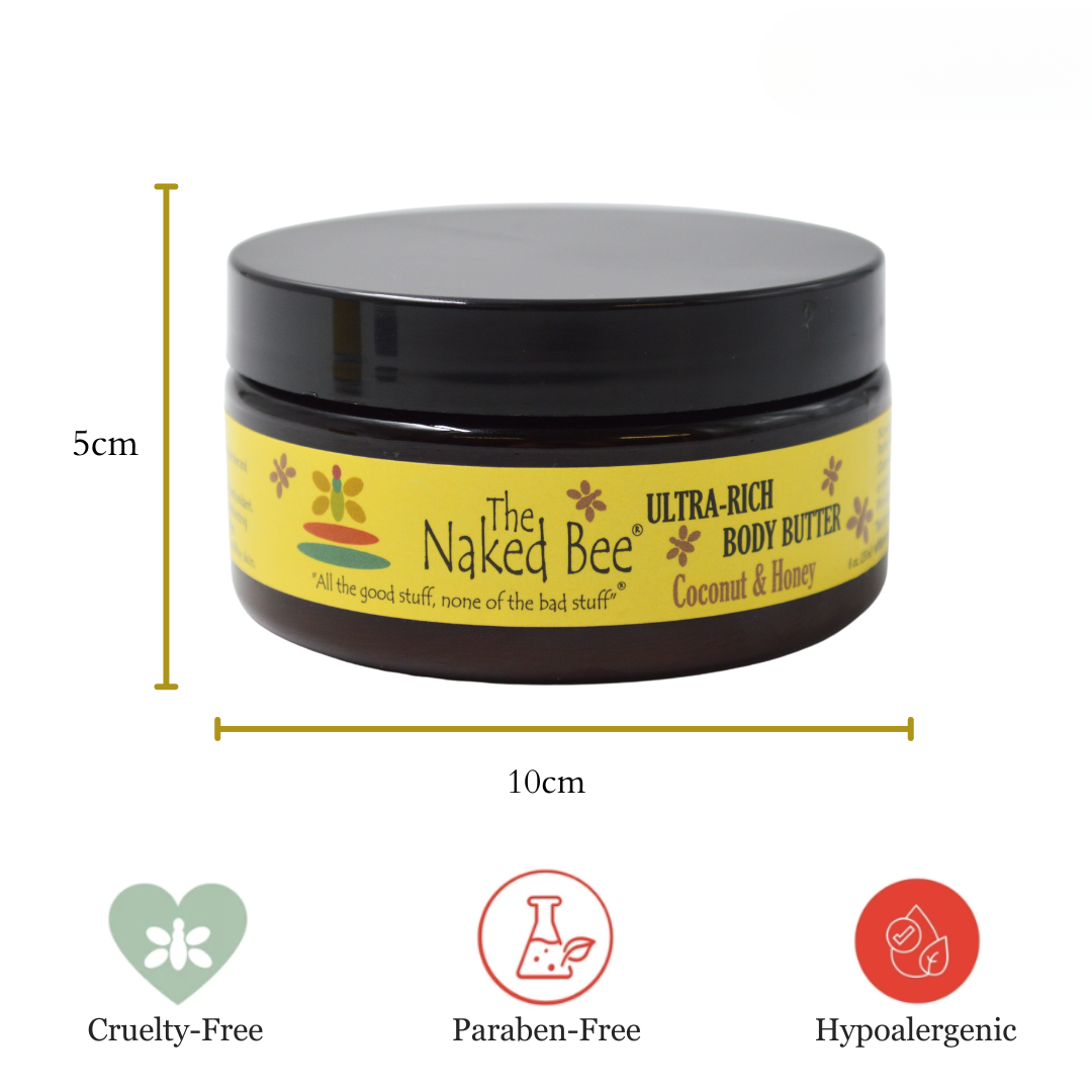 The Naked Bee - Ultra Rich Body Butter 8oz - Coconut & Honey