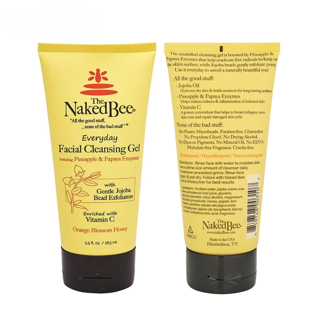 The Naked Bee - Everyday Facial Cleansing Gel 5.5oz - Orange Blossom Honey