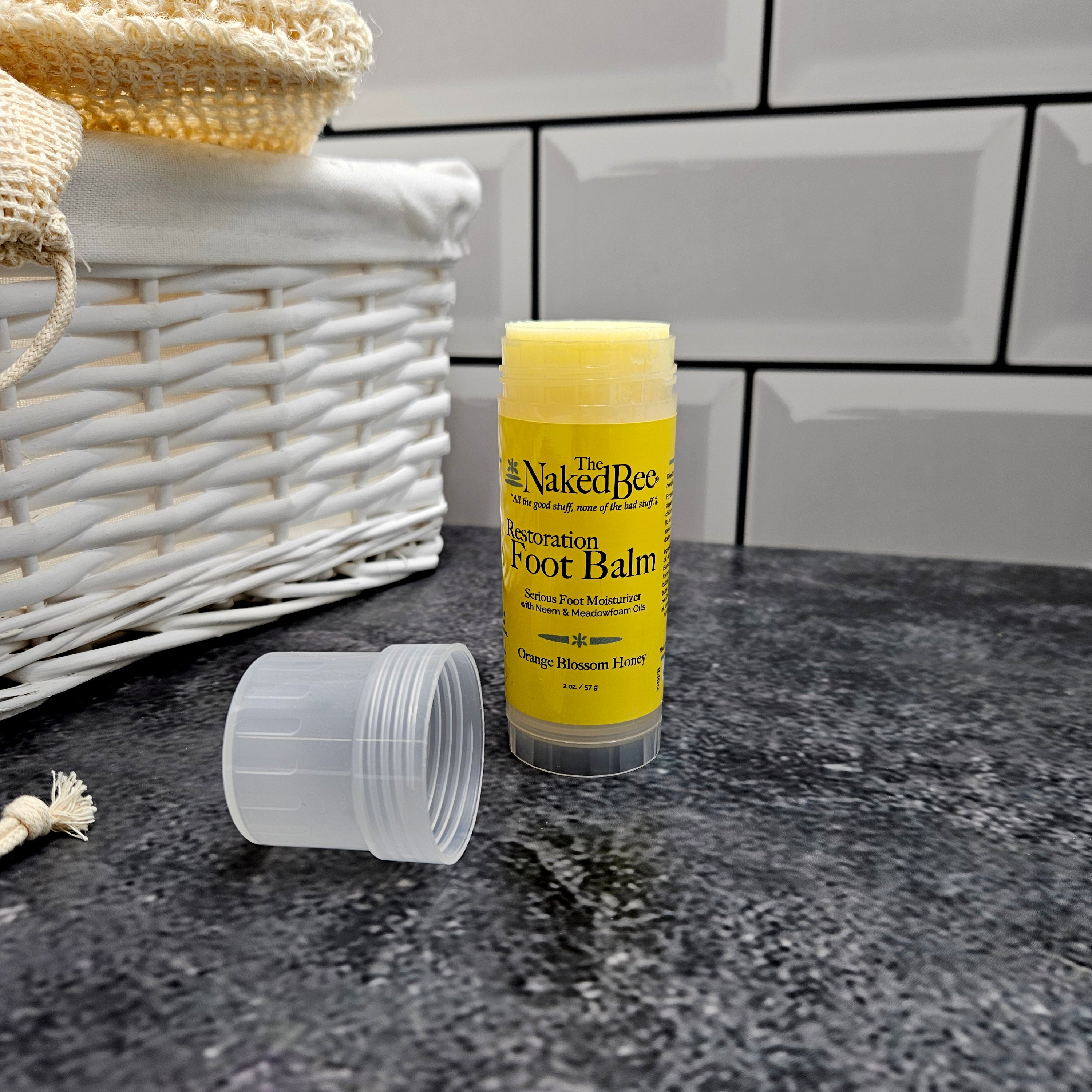The Naked Bee - Restoration Foot Balm 2oz - Orange Blossom Honey