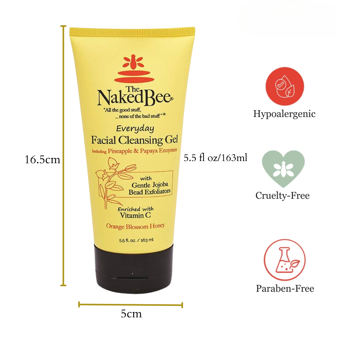 The Naked Bee - Everyday Facial Cleansing Gel 5.5oz - Orange Blossom Honey