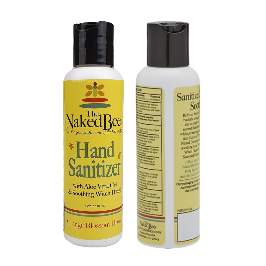 The Naked Bee Hand Sanitiser 4oz - Orange Blossom Honey