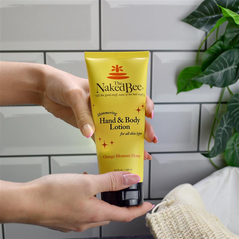 The Naked Bee - Shimmering Hand & Body Lotion 6.7oz - Orange Blossom Honey
