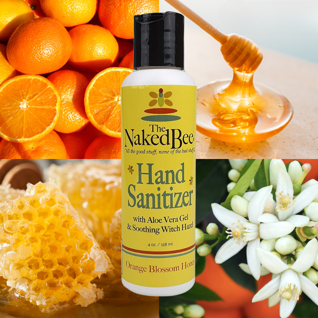 The Naked Bee Hand Sanitiser 4oz - Orange Blossom Honey