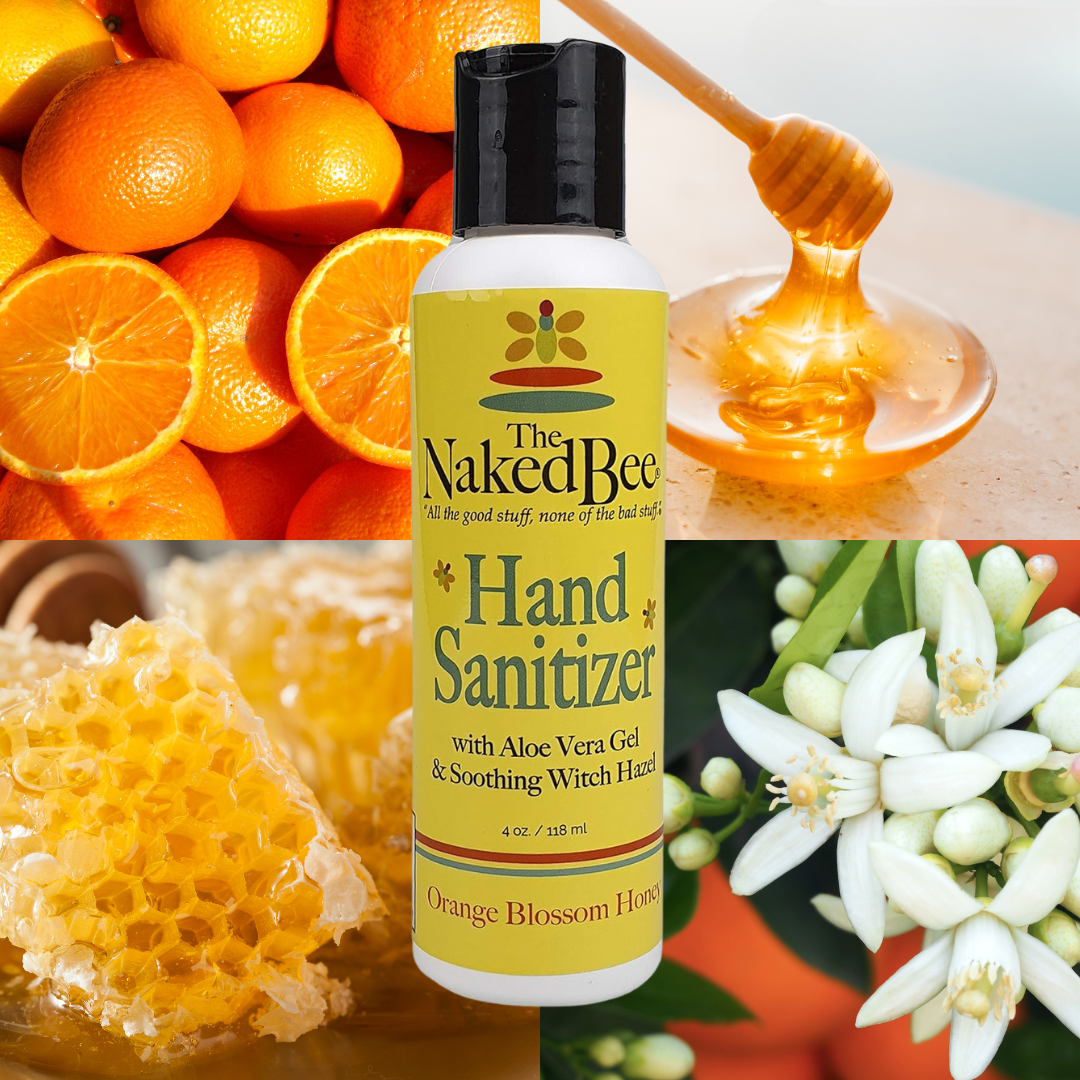 Naked Bee Hand Sanitiser 4oz - Orange Blossom Honey