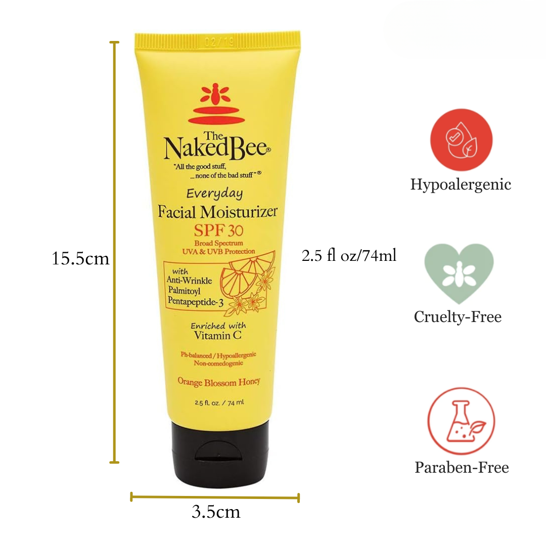 The Naked Bee - Everyday Facial Moisturiser 2.5oz - Orange Blossom Honey