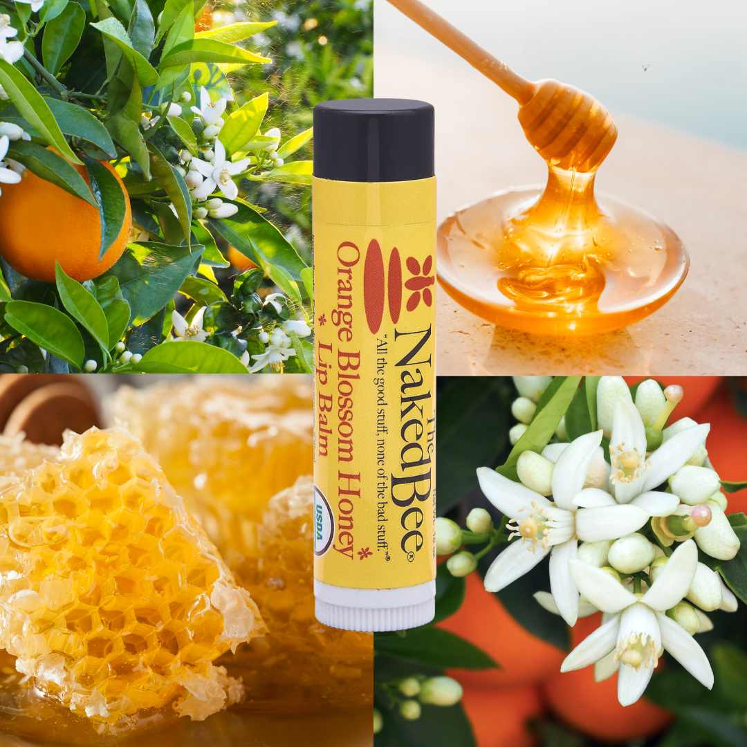The Naked Bee - Organic Lip Balm - Orange Blossom Honey