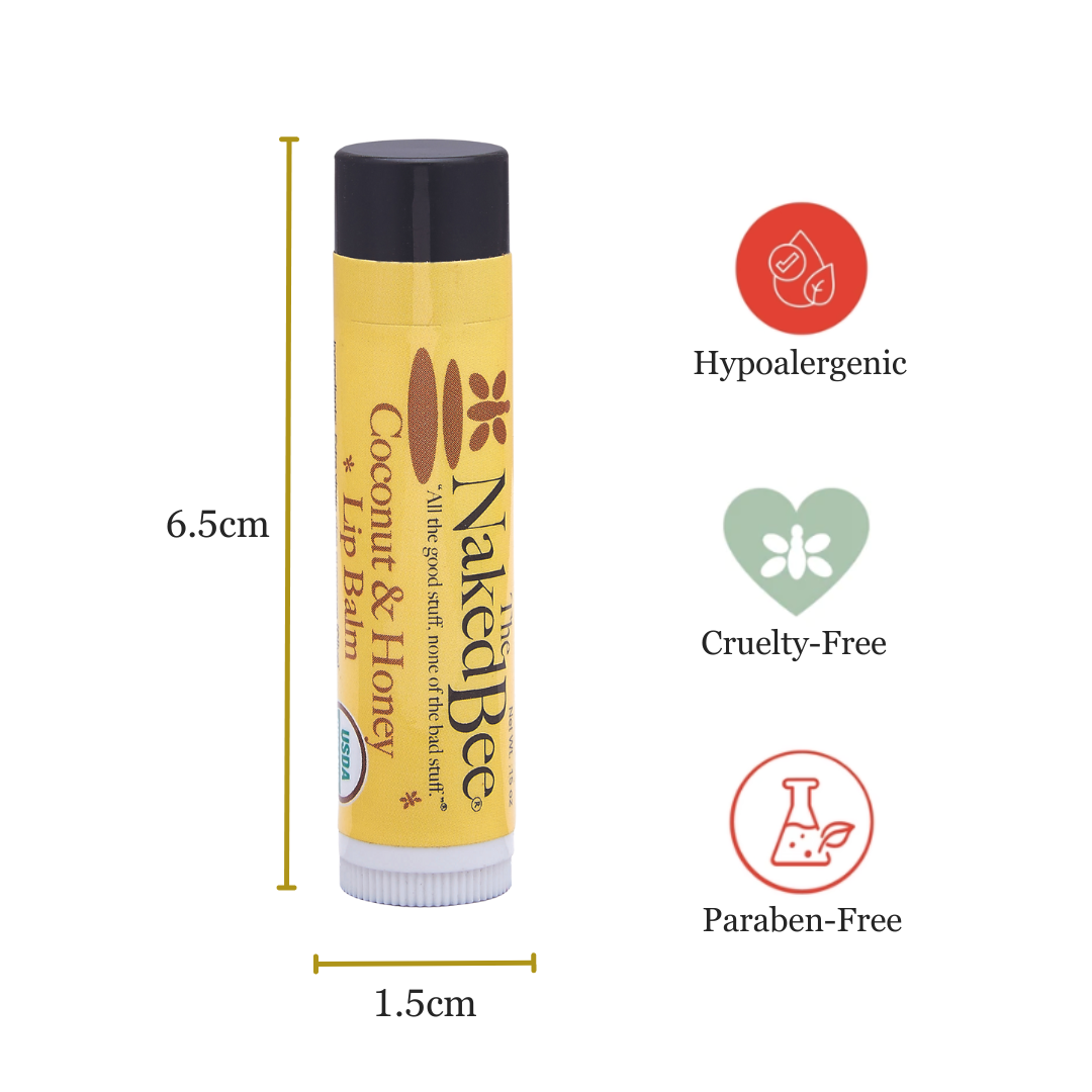 The Naked Bee - Organic Lip Balm - Coconut & Honey