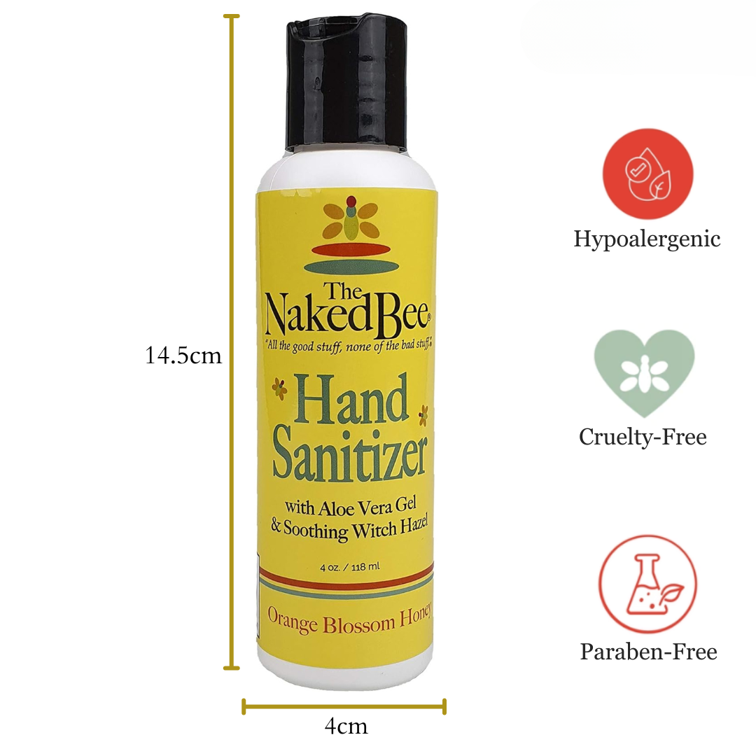 The Naked Bee Hand Sanitiser 4oz - Orange Blossom Honey