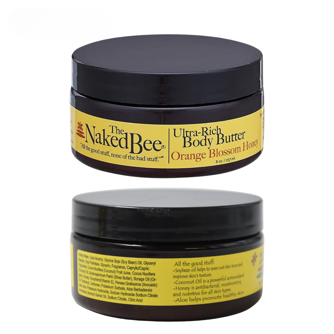 The Naked Bee - Ultra Rich Body Butter 8oz - Orange Blossom Honey