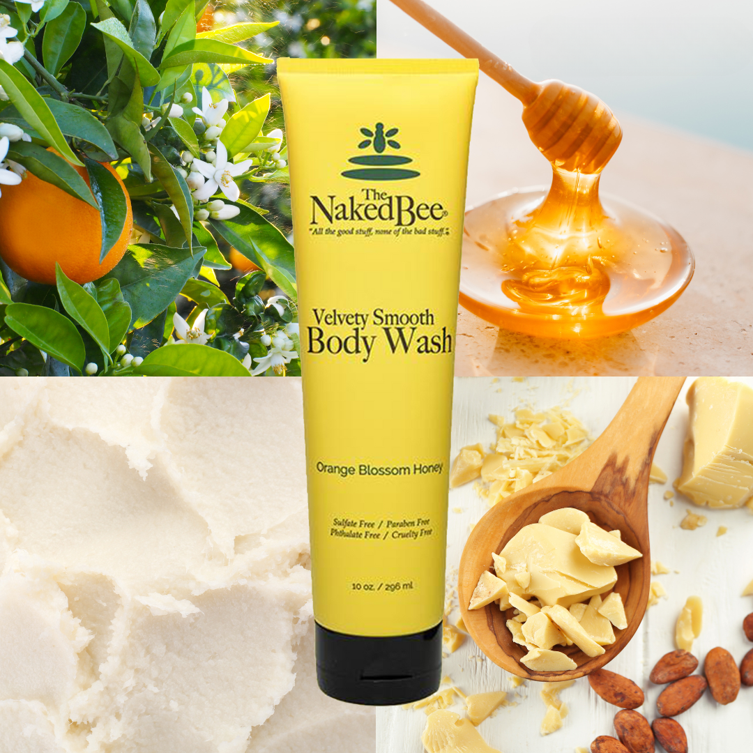 The Naked Bee - Velvety Smooth Body Wash 10oz - Orange Blossom Honey