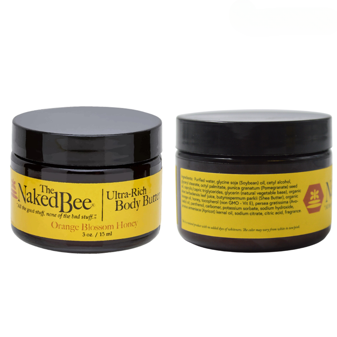 The Naked Bee - Ultra-Rich Body Butter 3oz - Orange Blossom Honey