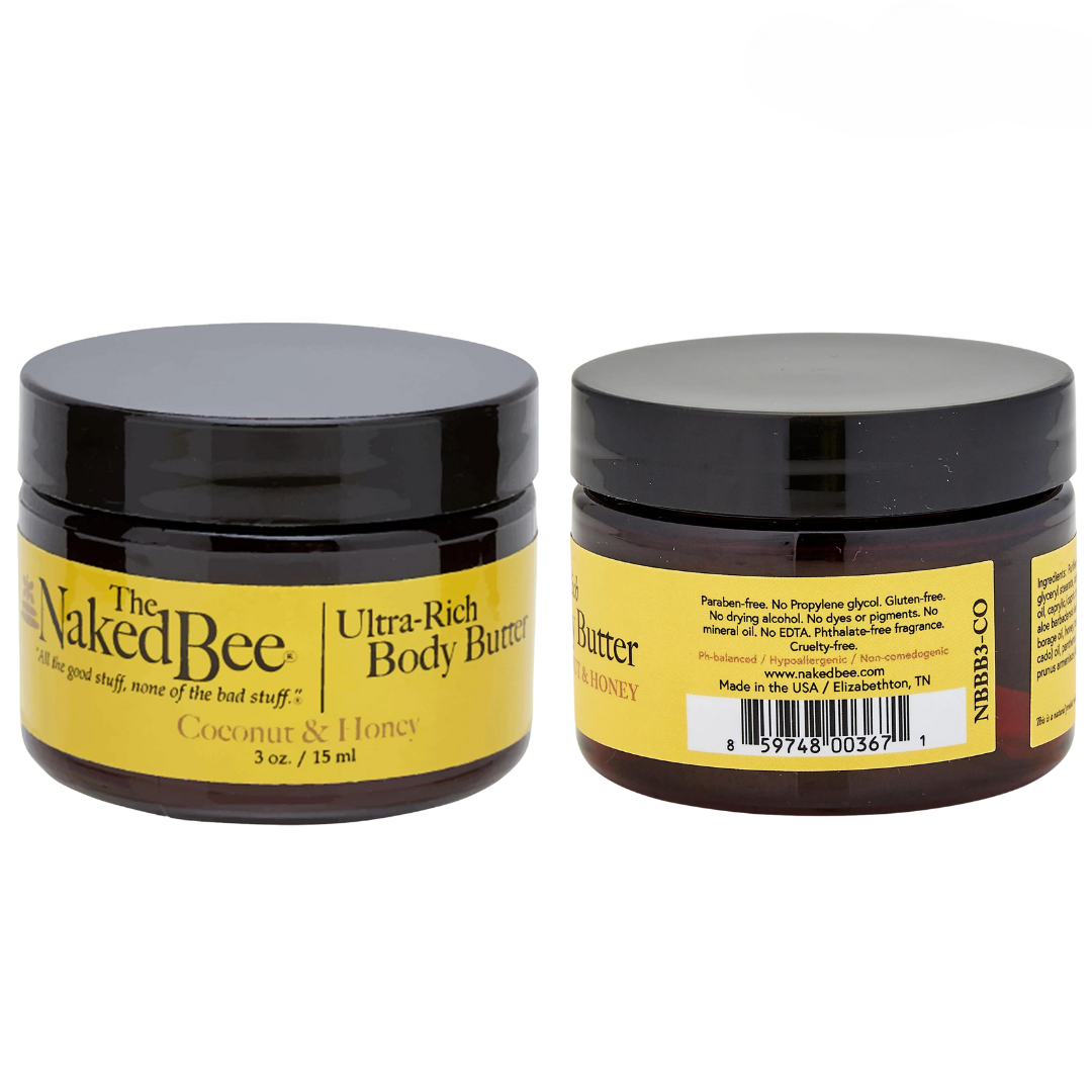 The Naked Bee -  Ultra-Rich Body Butter 3oz - Coconut & Honey