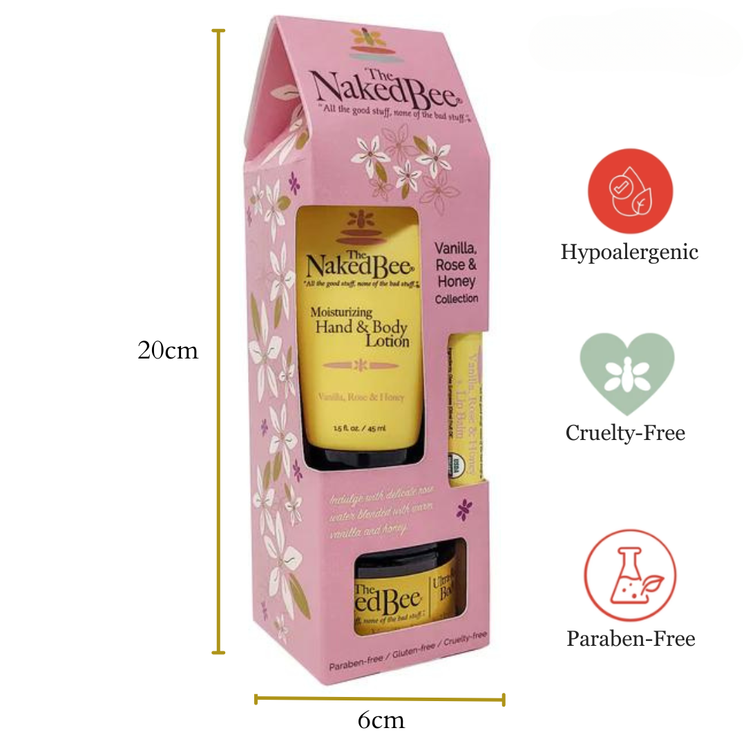 The Naked Bee - Gift Collection - Vanilla, Rose & Honey