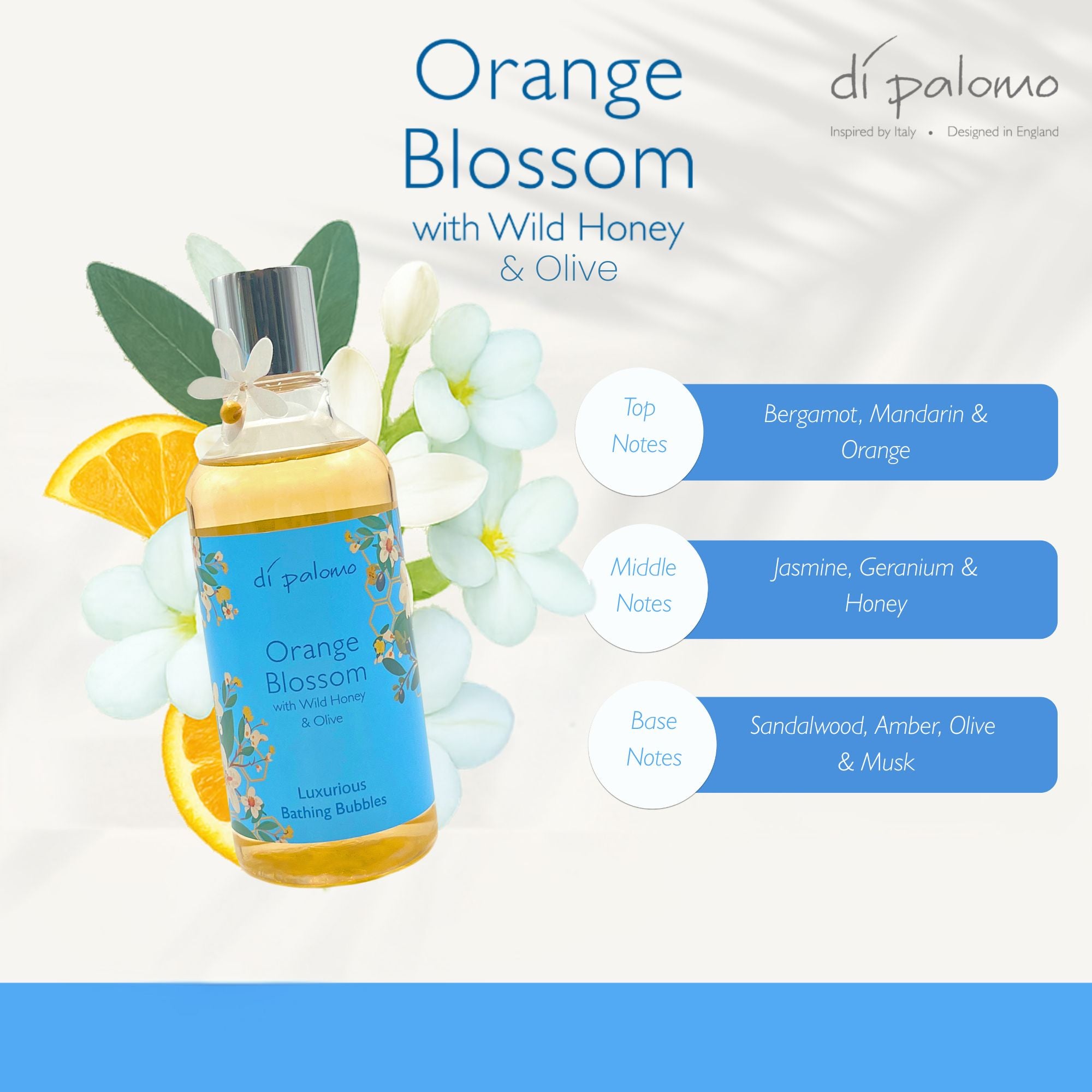 Di Palomo - Bathing Bubbles 300ml - Orange Blossom