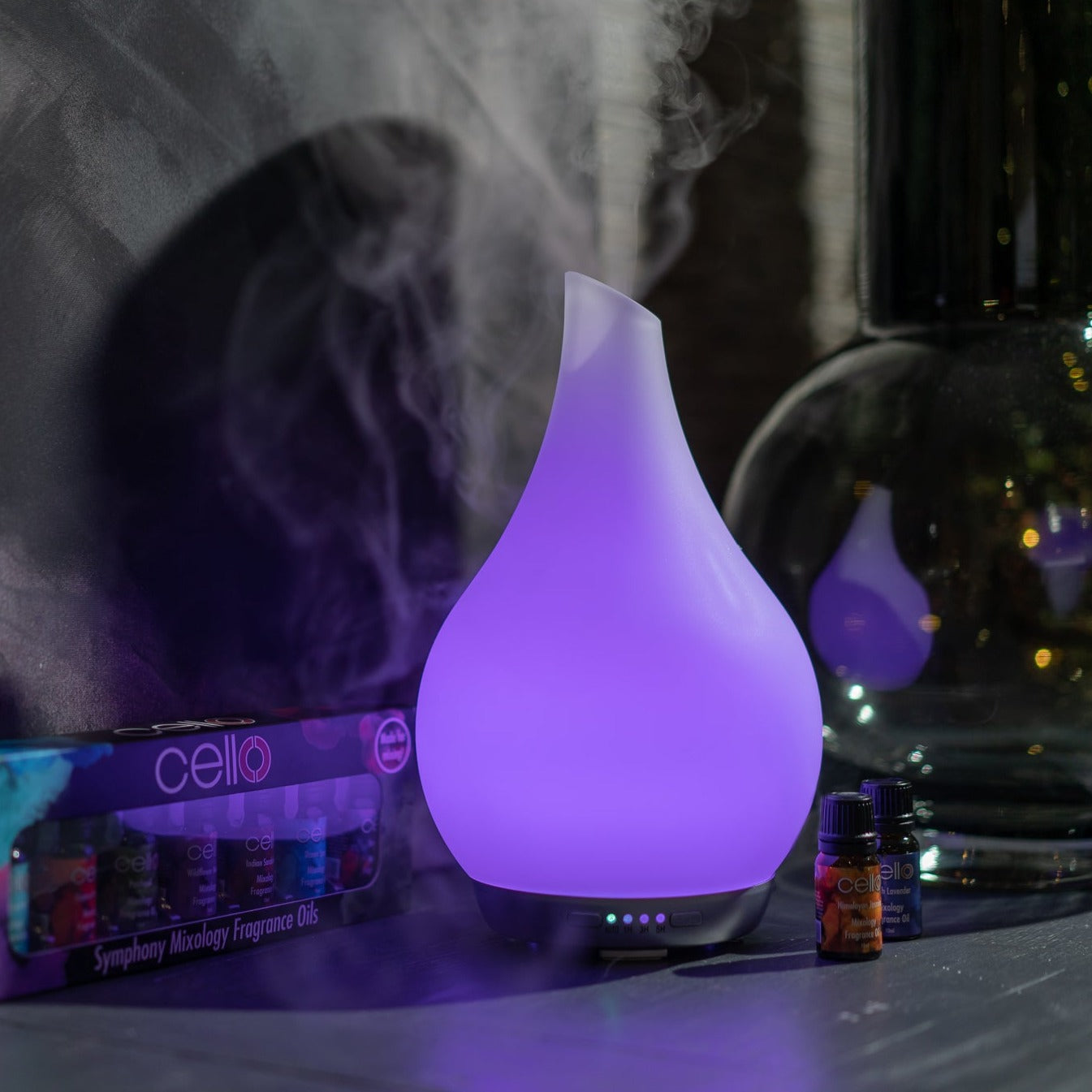 Cello - Large Ultrasonic Diffuser - Art Glass - Frosted