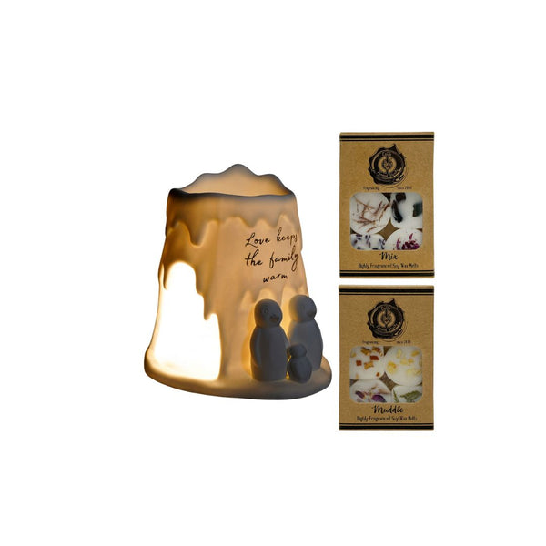 Cello - Penguin Tealight Burner with Naked Melts (Mix & Muddle)