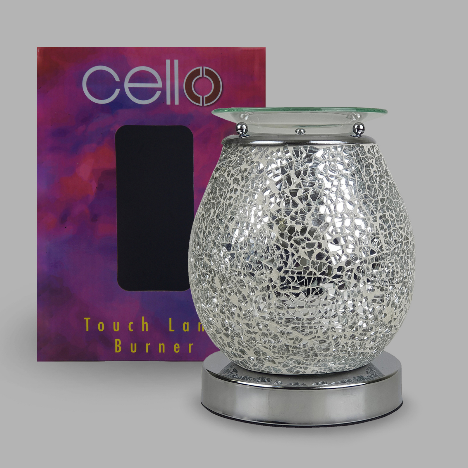 Cello Electric Wax Burner Touch Mosaic - Silver