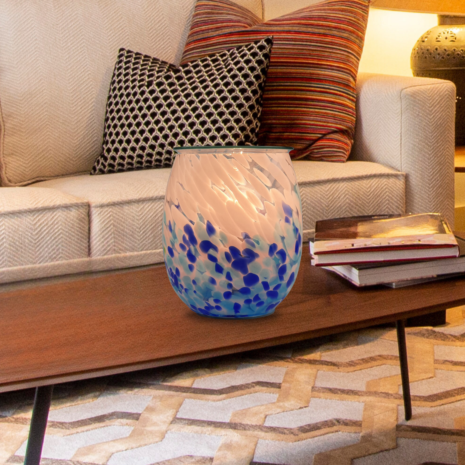 Cello Electric Wax Burner - Art Glass Crashing Waves