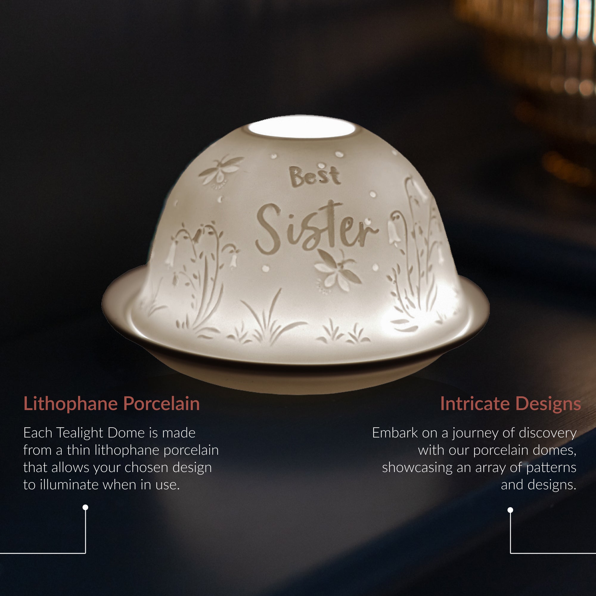 Cello - Tealight Dome - Best Sister