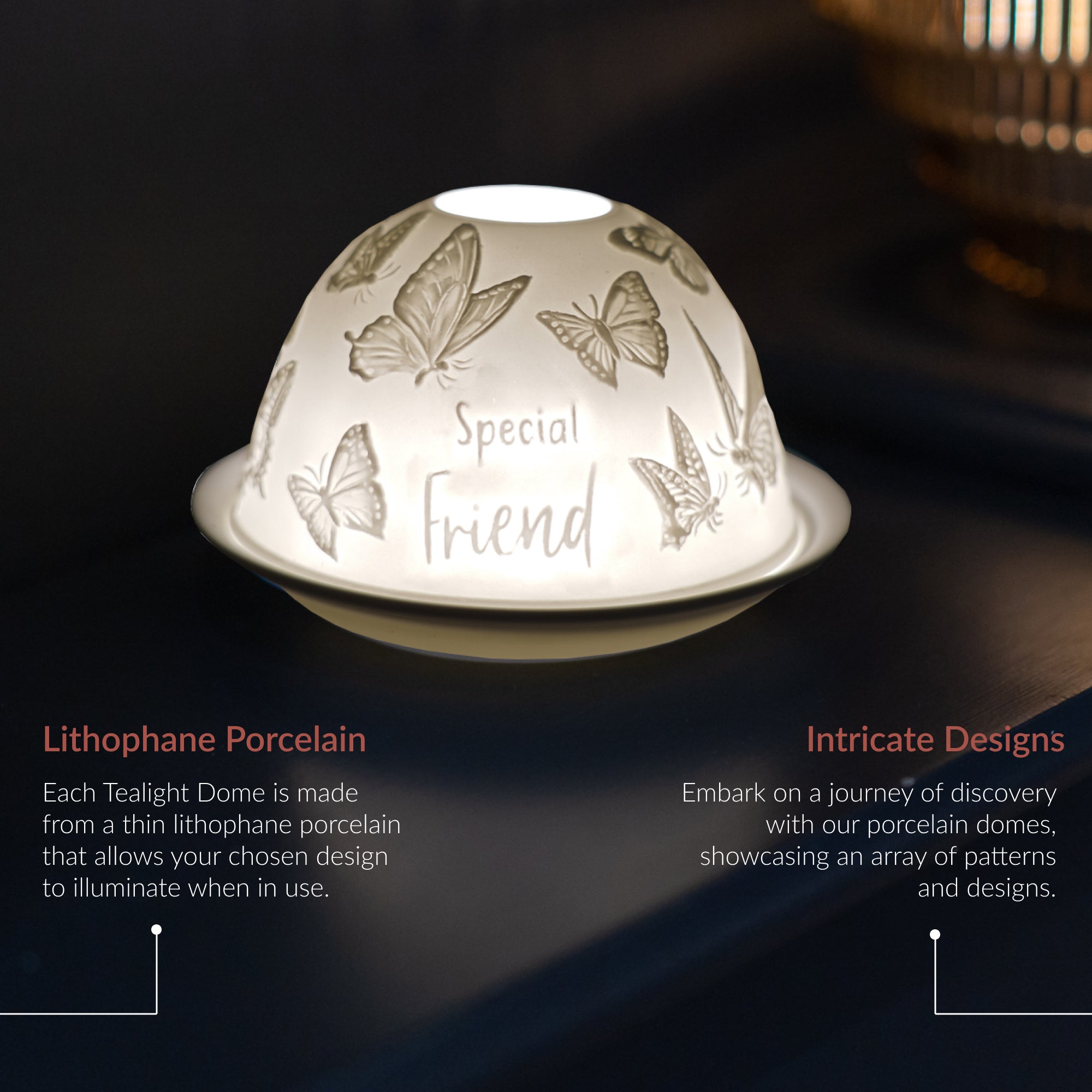 Cello - Tealight Dome - Special Friend Butterfly