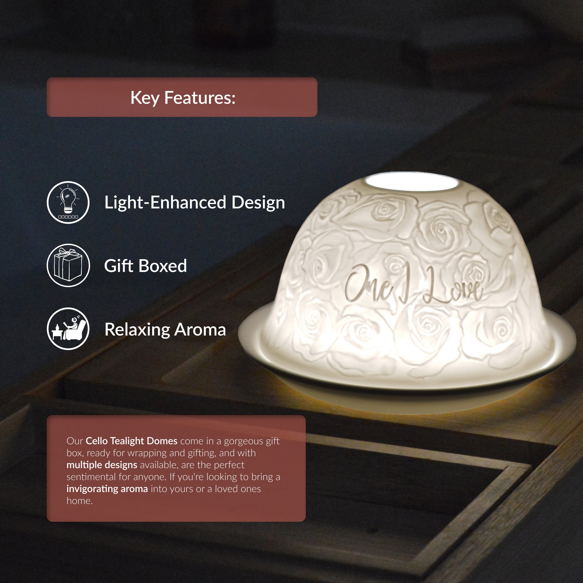 Cello - Tealight Dome - One I Love