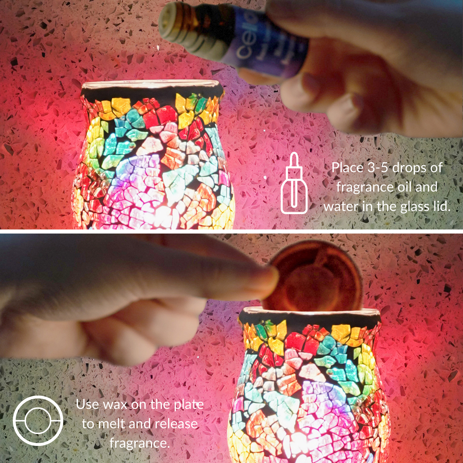 Cello - Mosaic Plug In Electric Warmer - Glistening