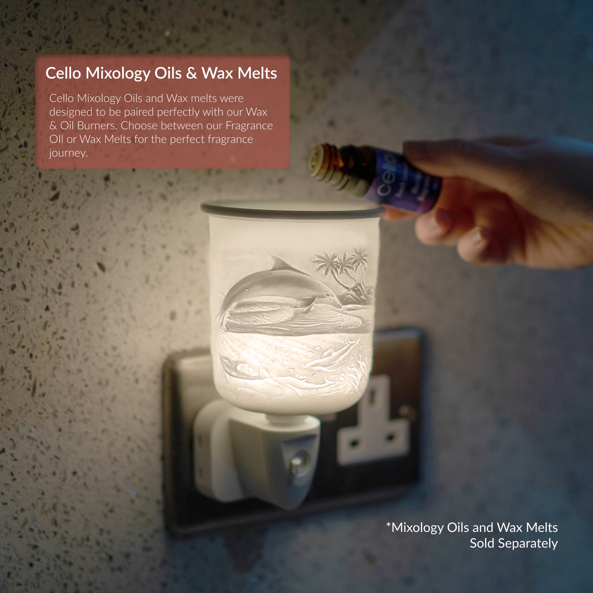 Cello - Porcelain Plug In Electric Warmer - Dolphin