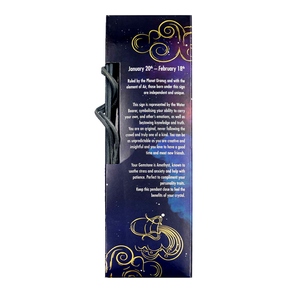 Cello - Zodiac Reed Diffuser 100ml - Aquarius with Amethyst Gem - Arcane Oceans