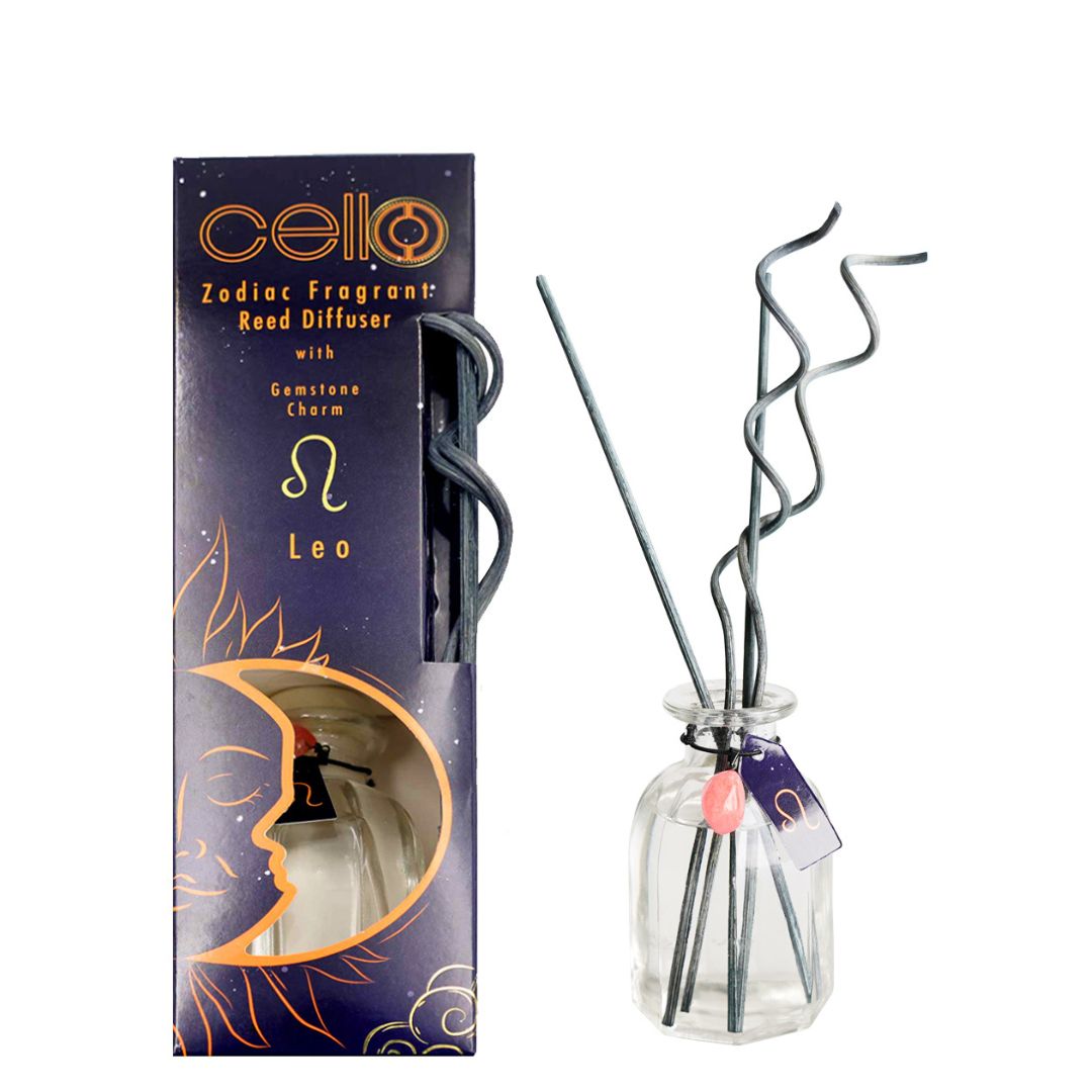 Cello - Zodiac Reed Diffuser 100ml - Leo with Pink Spinel - Mystical Fruits