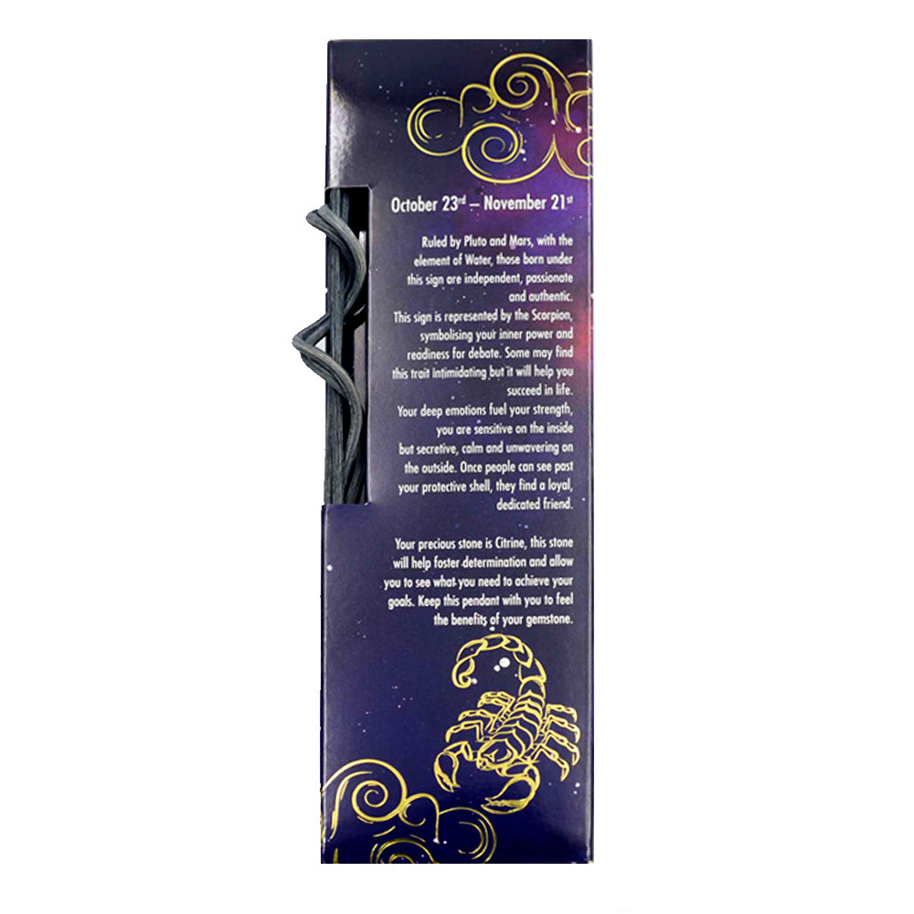 Cello - Zodiac Reed Diffuser 100ml - Scorpio with Citrine Gem - Ethereal Skies