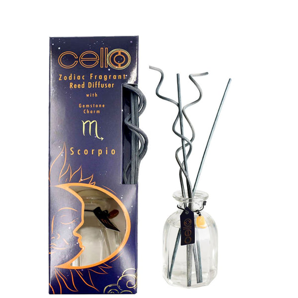 Cello - Zodiac Reed Diffuser 100ml - Scorpio with Citrine Gem - Ethereal Skies