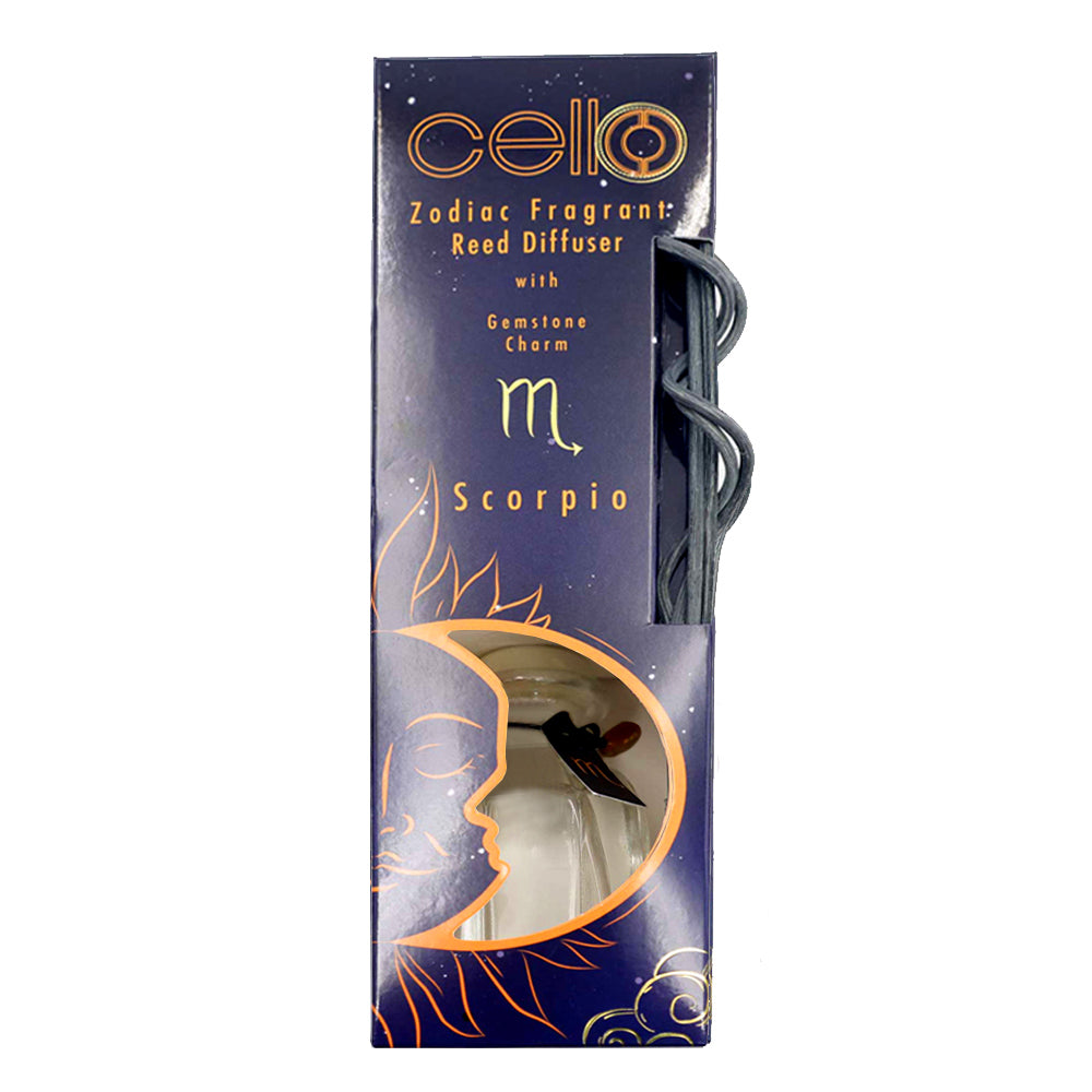 Cello - Zodiac Reed Diffuser 100ml - Scorpio with Citrine Gem - Ethereal Skies