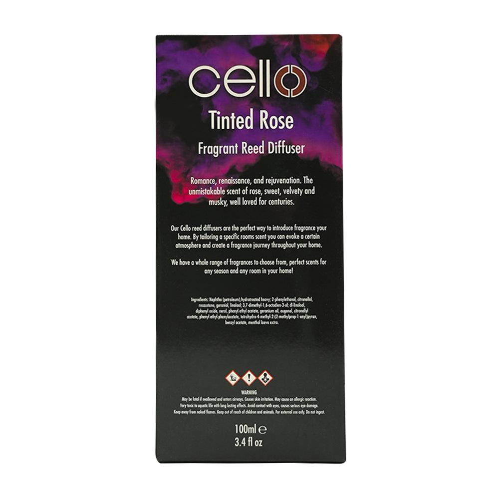 Cello - Fragrance Burst Reed Diffuser - Tinted Rose