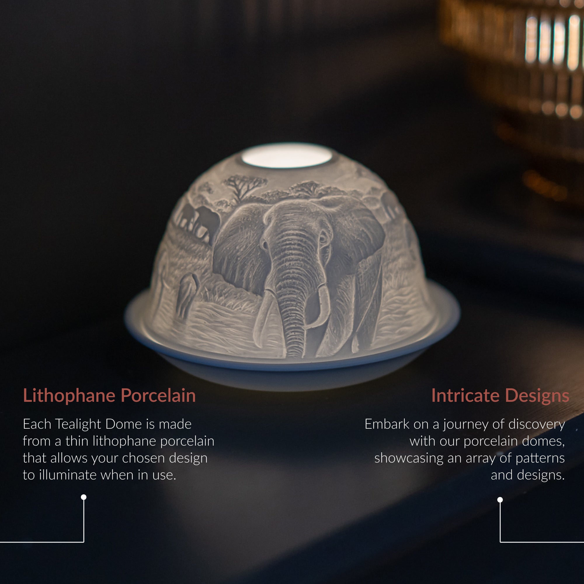 Cello - Tealight Dome - Elephant