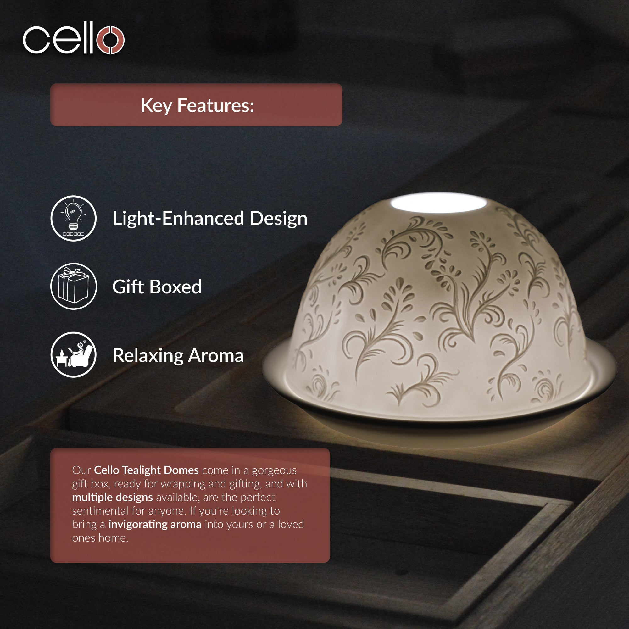 Cello - Tealight Dome - Patterned
